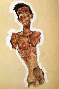 Egon Schiele Nude Self portrait Sweden oil painting artist